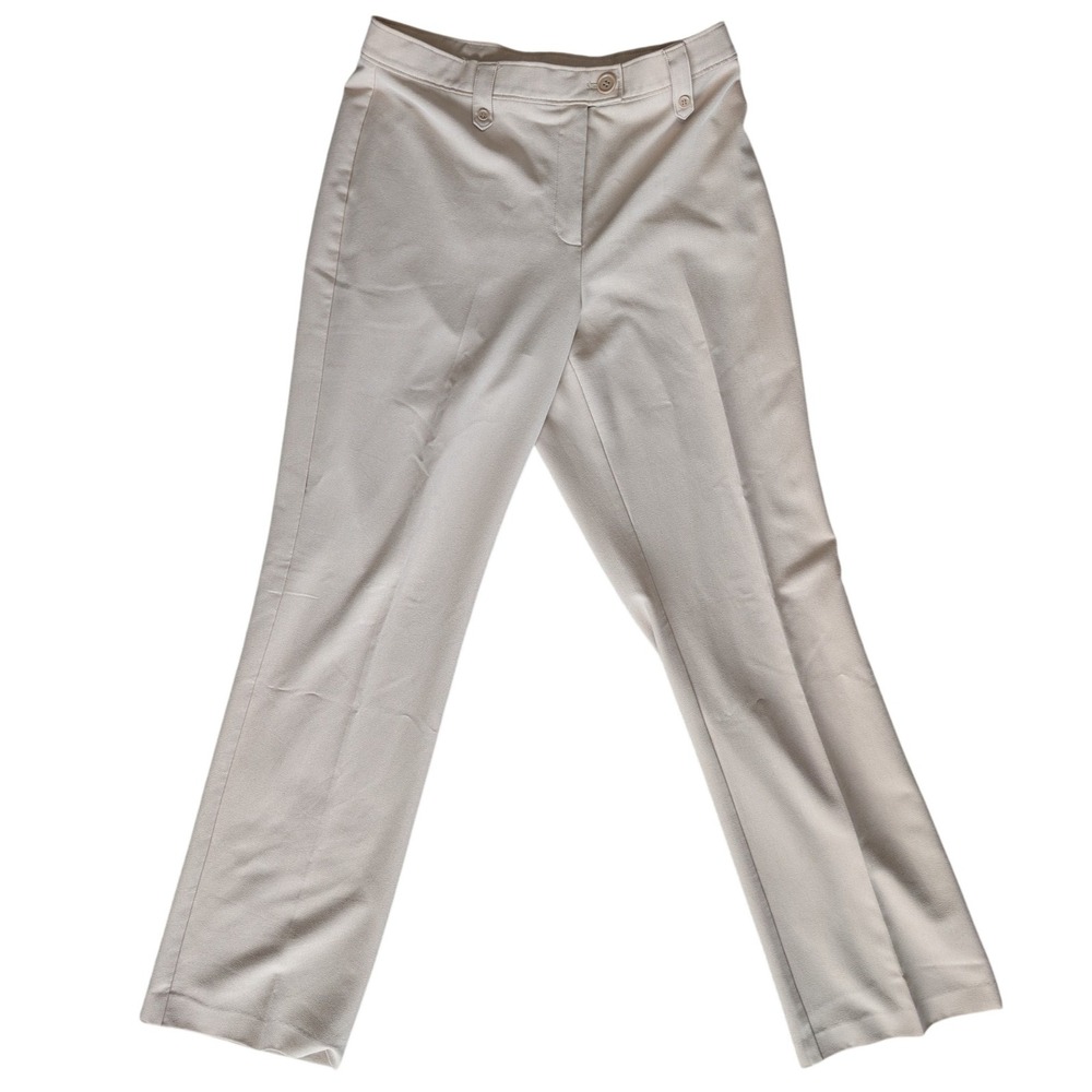 Conrad C Size 10 Beige‎ Cream Flowy Straight leg Dress Pants